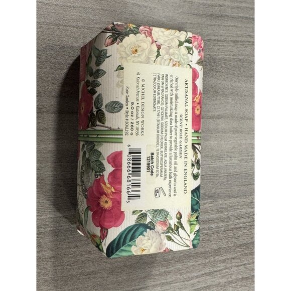 New Sealed Michel Design Works Shea Butter Soap Bar Rose Garden Scented D10 - Picture 3 of 3